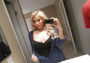 Blonde woman Looking for fun